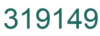 Number 319149 green image