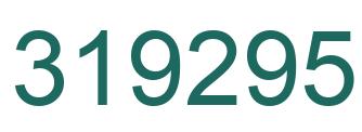 Number 319295 green image