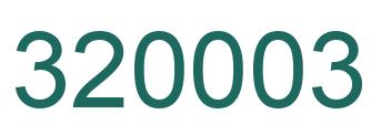 Number 320003 green image