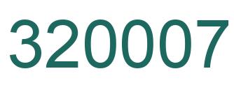 Number 320007 green image