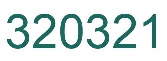 Number 320321 green image