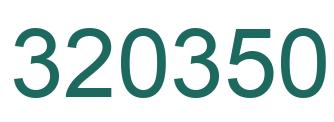 Number 320350 green image