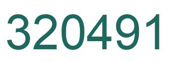 Number 320491 green image