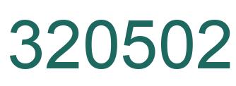 Number 320502 green image