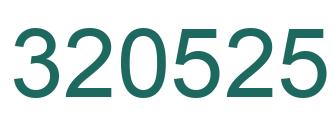 Number 320525 green image