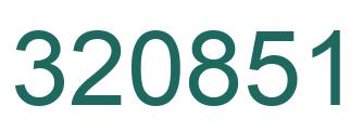 Number 320851 green image