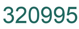 Number 320995 green image