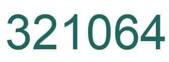 Number 321064 green image