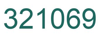 Number 321069 green image