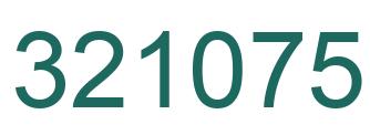 Number 321075 green image