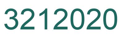 Number 3212020 green image