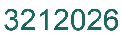 Number 3212026 green image