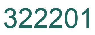Number 322201 green image