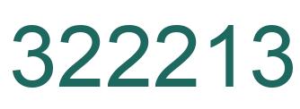 Number 322213 green image
