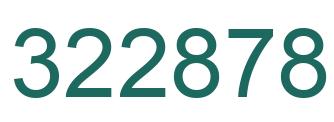 Number 322878 green image