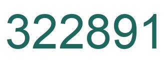 Number 322891 green image