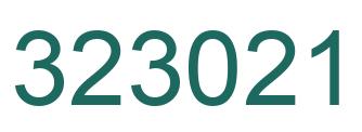 Number 323021 green image
