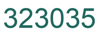 Number 323035 green image