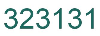 Number 323131 green image