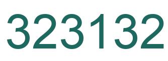 Number 323132 green image