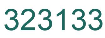 Number 323133 green image