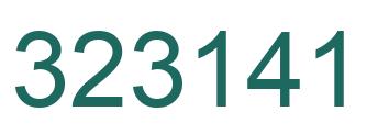 Number 323141 green image