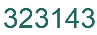 Number 323143 green image