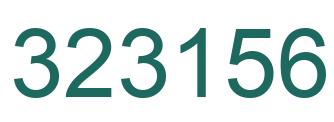 Number 323156 green image