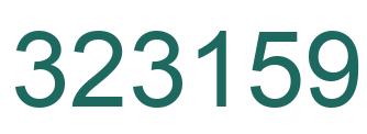 Number 323159 green image