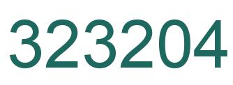Number 323204 green image