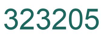 Number 323205 green image