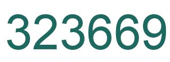 Number 323669 green image