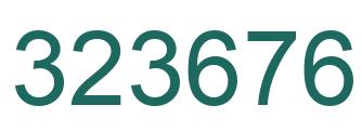 Number 323676 green image
