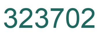 Number 323702 green image