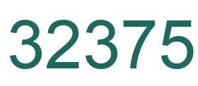 Number 32375 green image