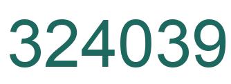 Number 324039 green image