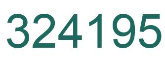 Number 324195 green image