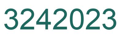 Number 3242023 green image