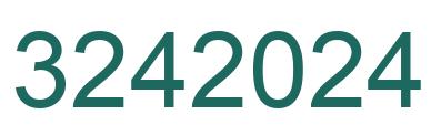 Number 3242024 green image