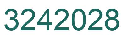 Number 3242028 green image
