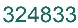 Number 324833 green image