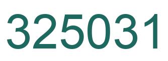 Número 325031 imagen verde
