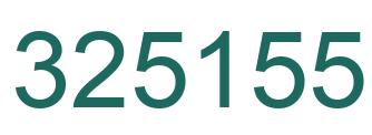 Number 325155 green image