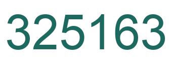 Número 325163 imagen verde