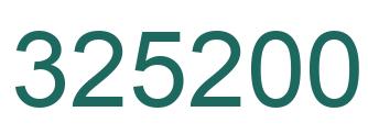 Number 325200 green image