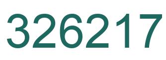 Number 326217 green image