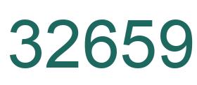 Number 32659 green image