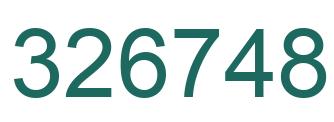 Number 326748 green image