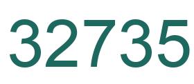 Number 32735 green image