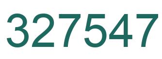 Number 327547 green image